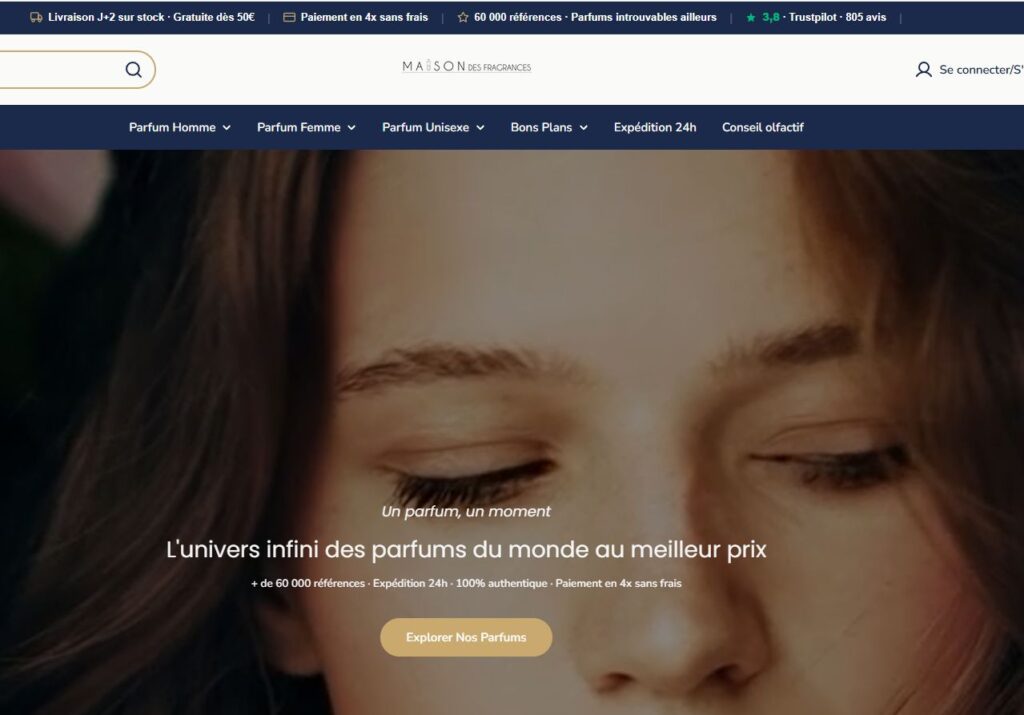 maison des fragrances page dacceuil