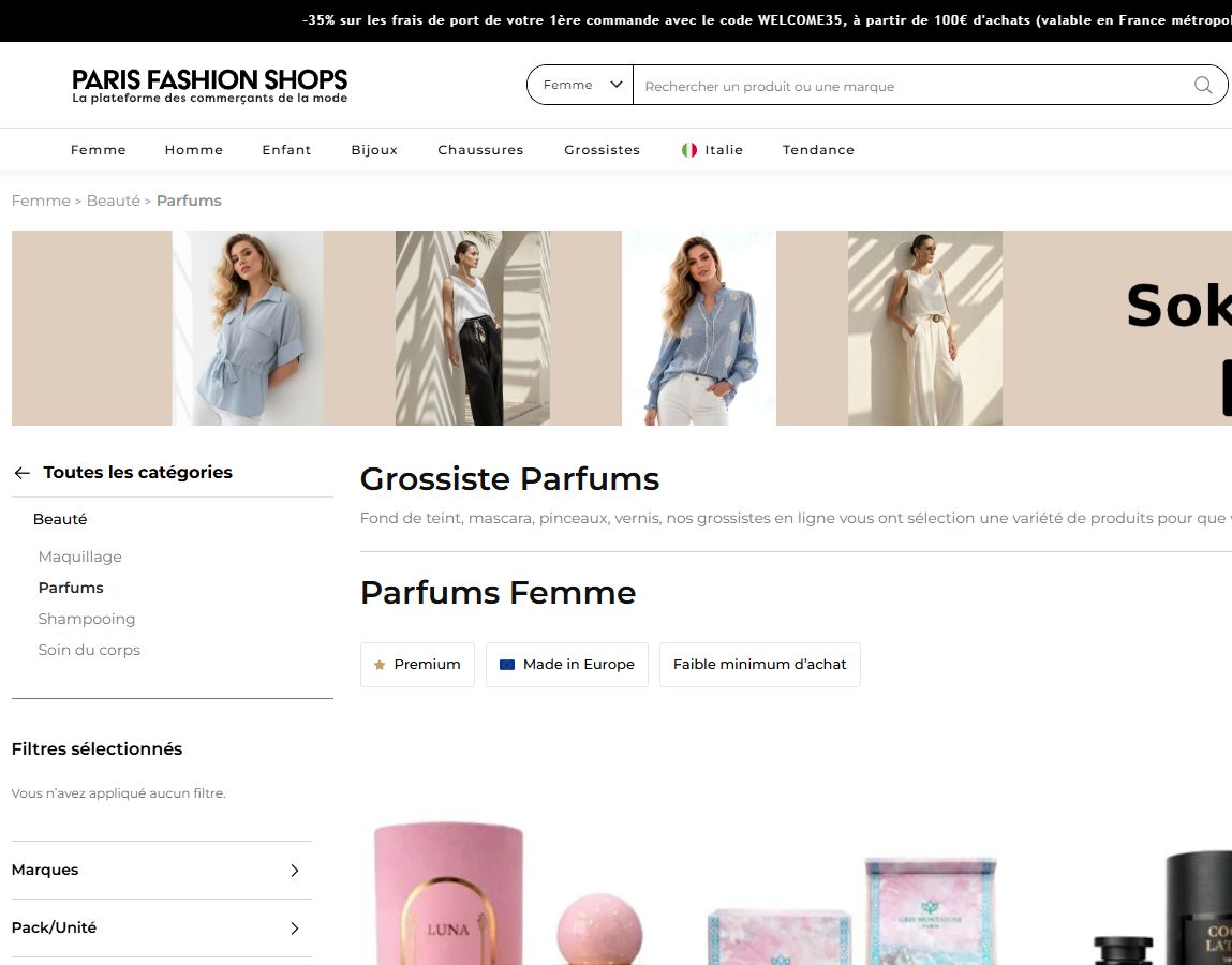 Paris Fashion Shops : la Grossiste Parfum pour les professionnels